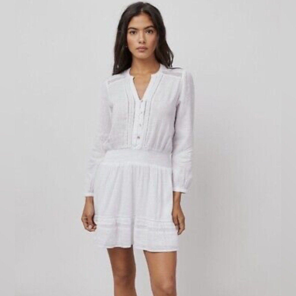 Rails Jasmine Linen Dress White Lace Detail Retail $228